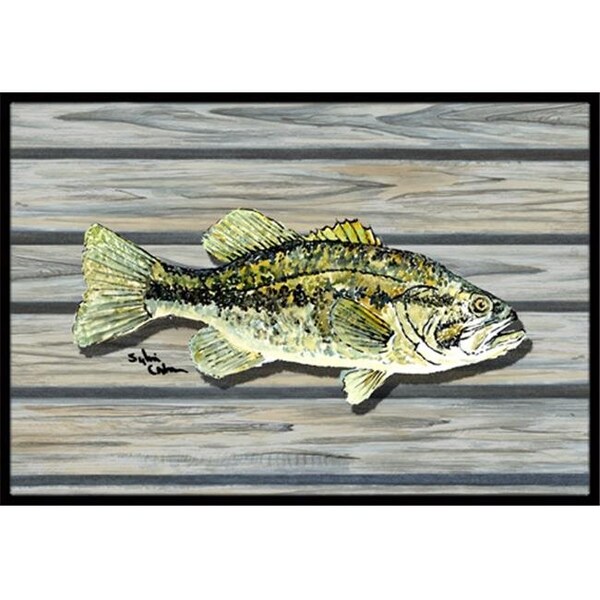 Jensendistributionservices 36 x 24 in. Fish Bass Small Mouth Indoor Or Outdoor Doormat MI55218 - main